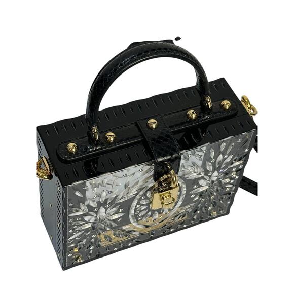 DOLCE & GABBANA Sicily Clear Plexiglass Cinderella Clutch - Picture 6 of 12